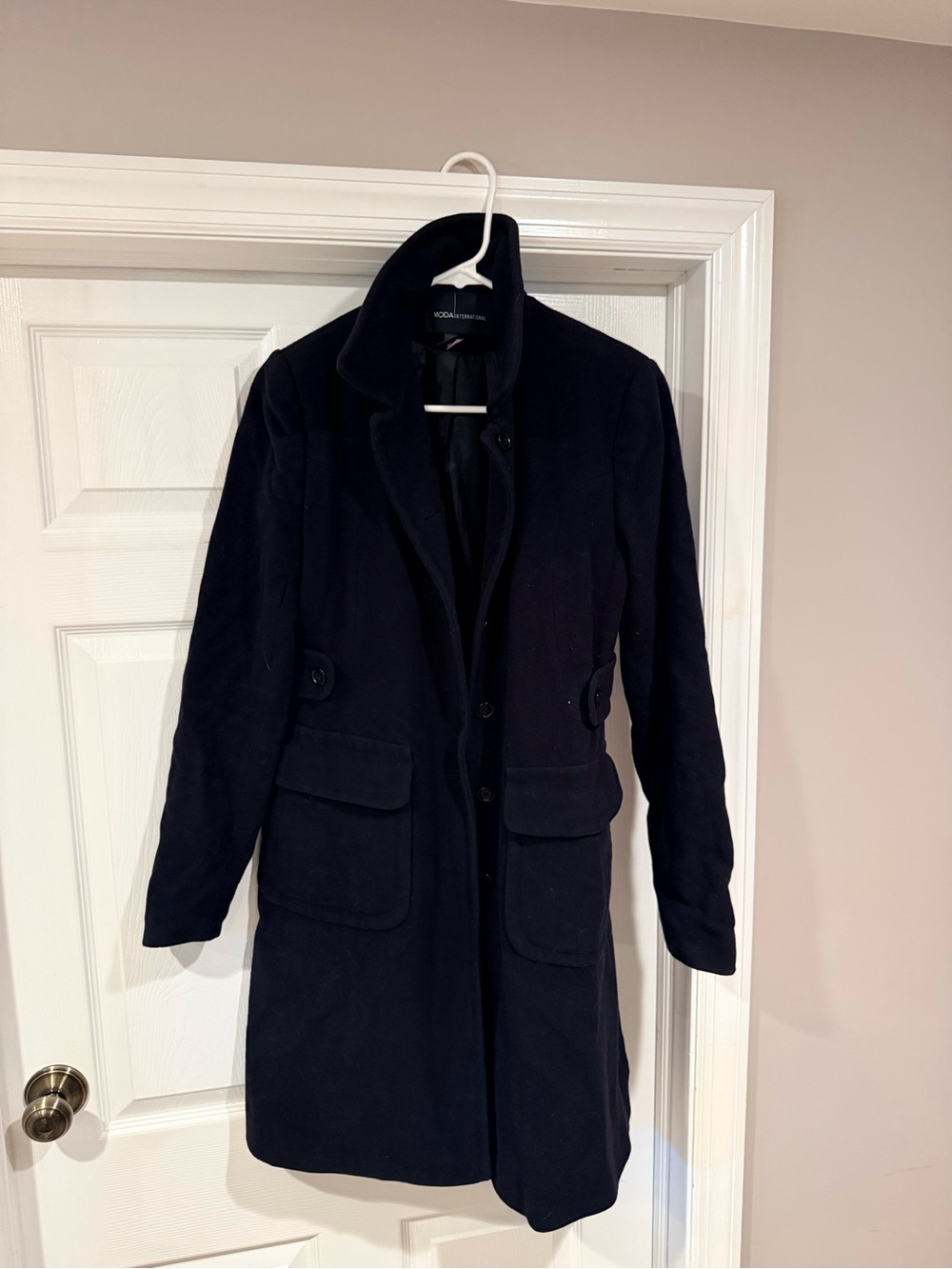 Victoria's Secret Black Long Pea Coat